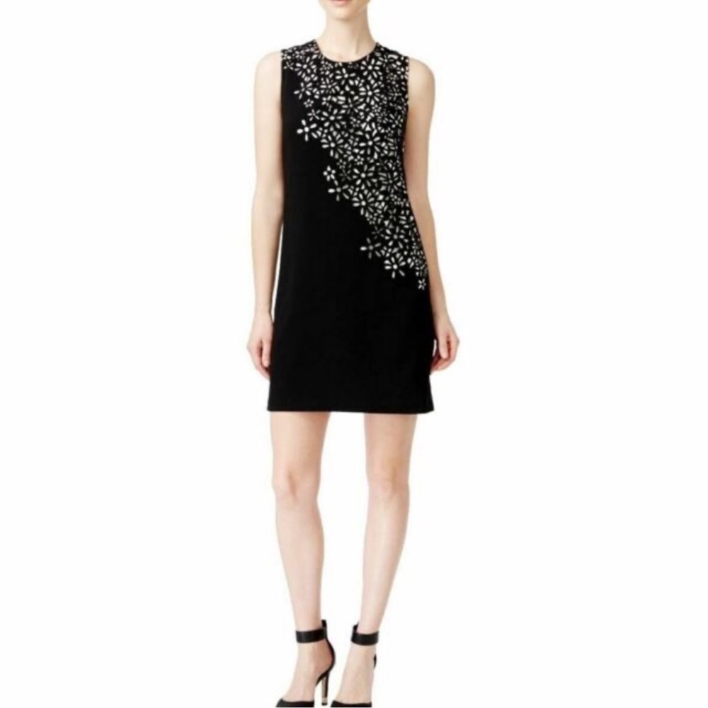 Calvin Klein size 10 laser cut floral cocktail dress NWT